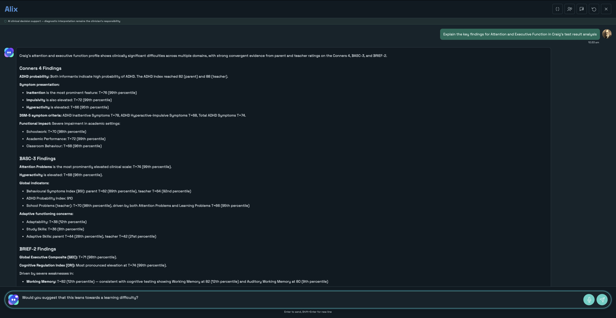 Alix in Advisor Mode
